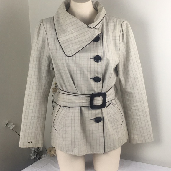 Soia & Kyo Cotton Beige Trench Jacket